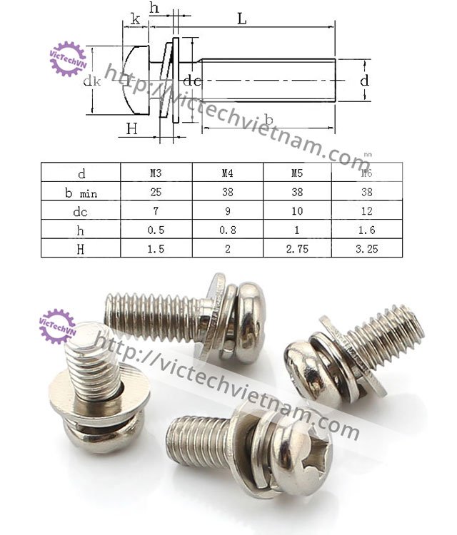 Bulong đầu dù 4 cạnh